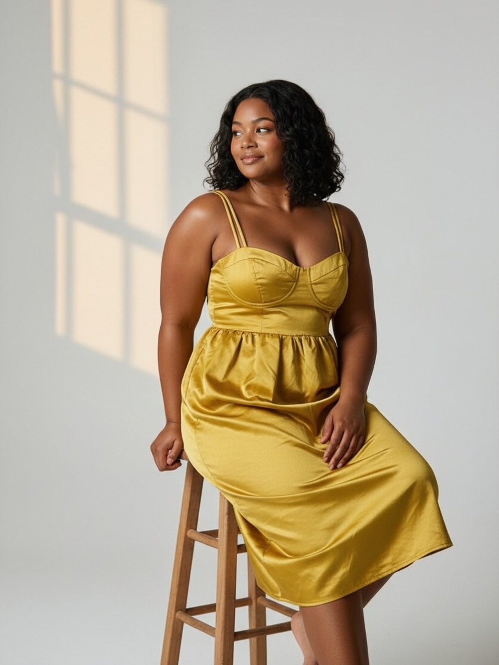 Future collective yellow midi dress